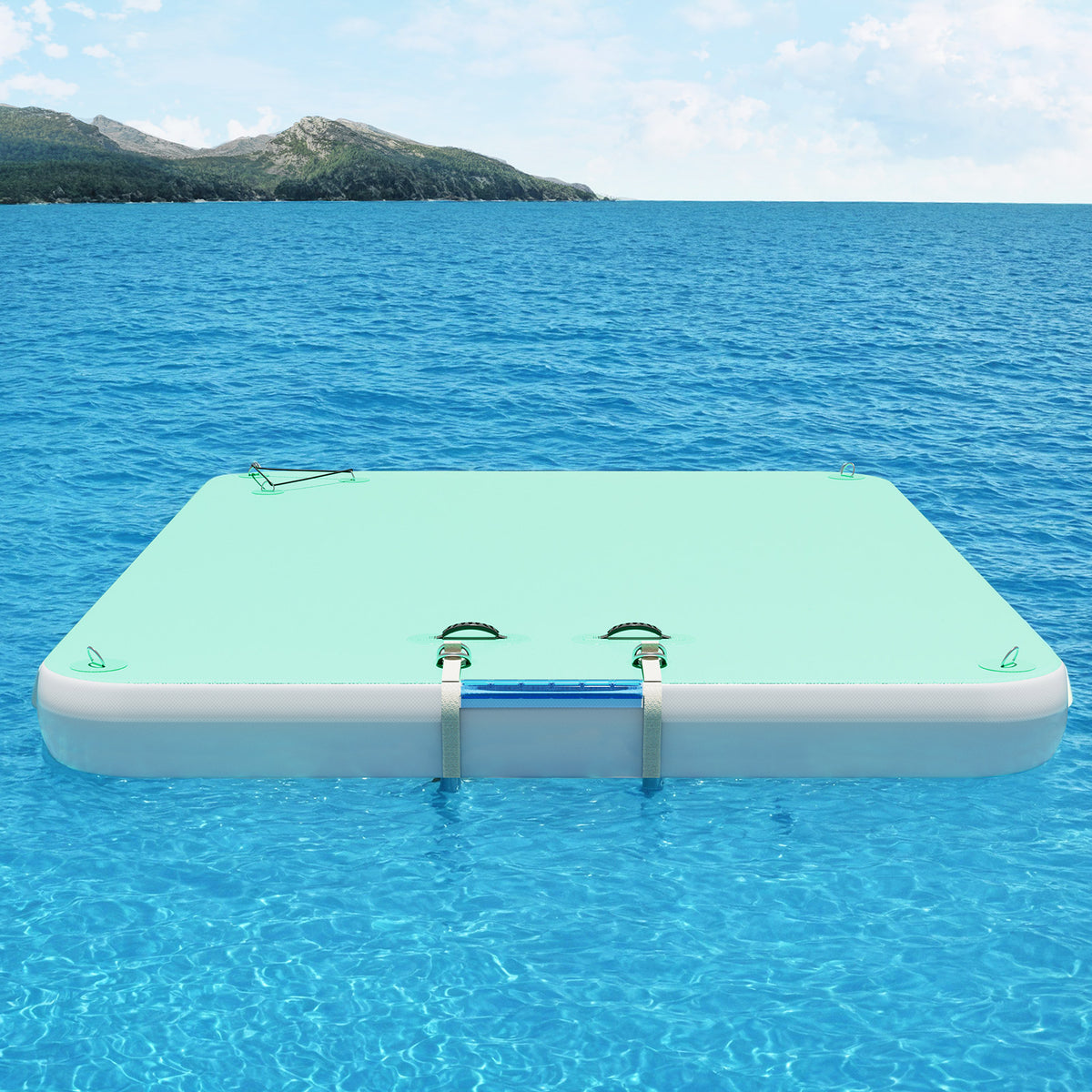 Ploov Inflatable Floating Dock - Regular / 8x6 FT / Green