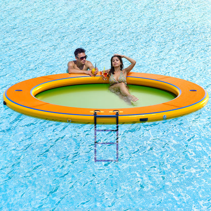 Nixie Inflatable Water Hammock-12*12FT / Circle / Orange+Green