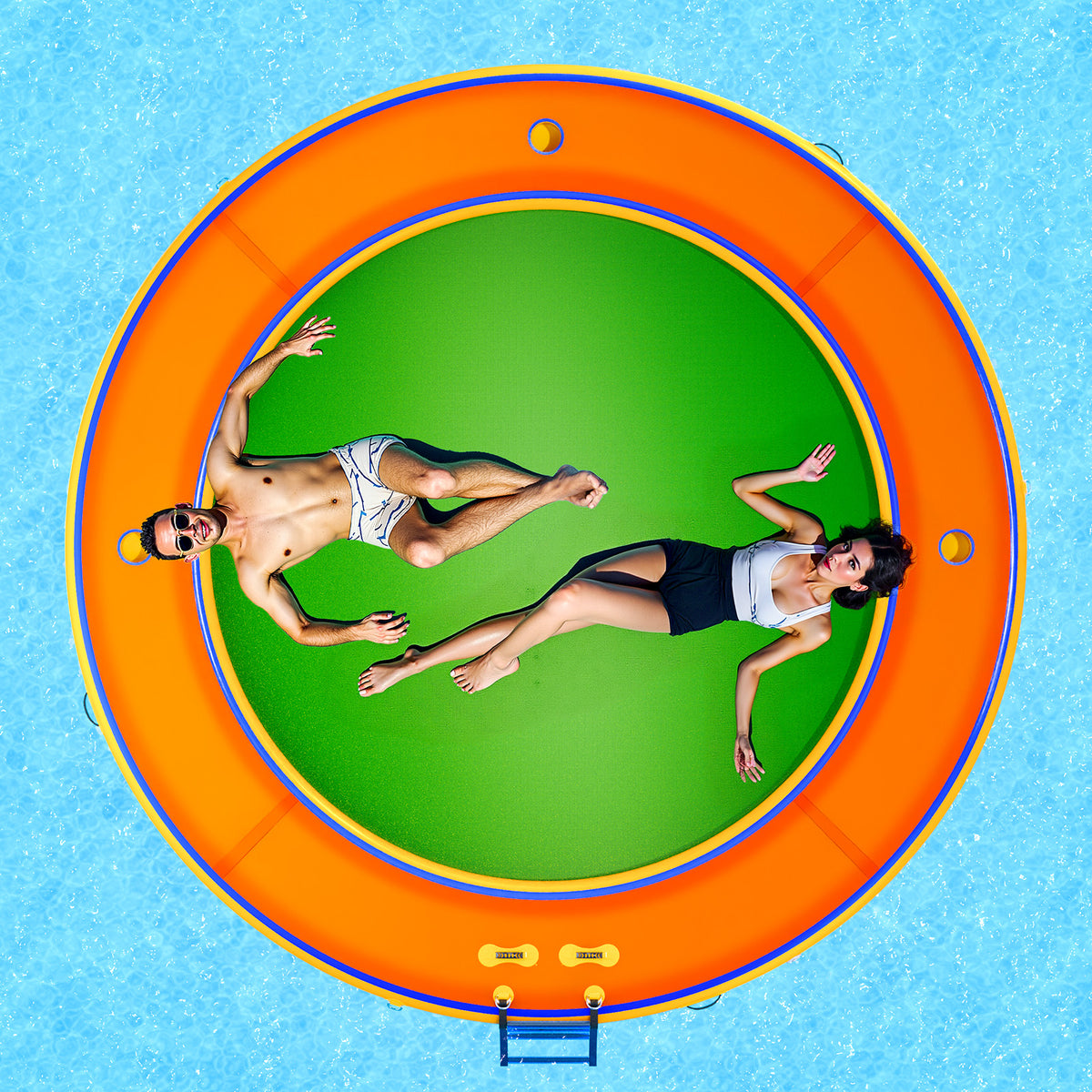 Nixie Inflatable Water Hammock-12*12FT / Circle / Orange+Green