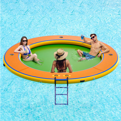 Nixie Inflatable Water Hammock-12*12FT / Circle / Orange+Green