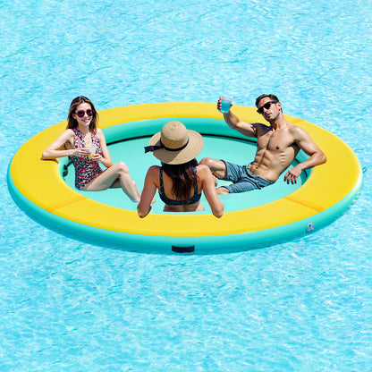 Nixie Inflatable Water Hammock-8*8FT / Circle / Yellow+Green