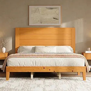 Fremont Wood Platform Bed King size Natural