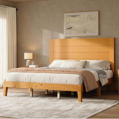 Fremont Wood Platform Bed Queen size Natural