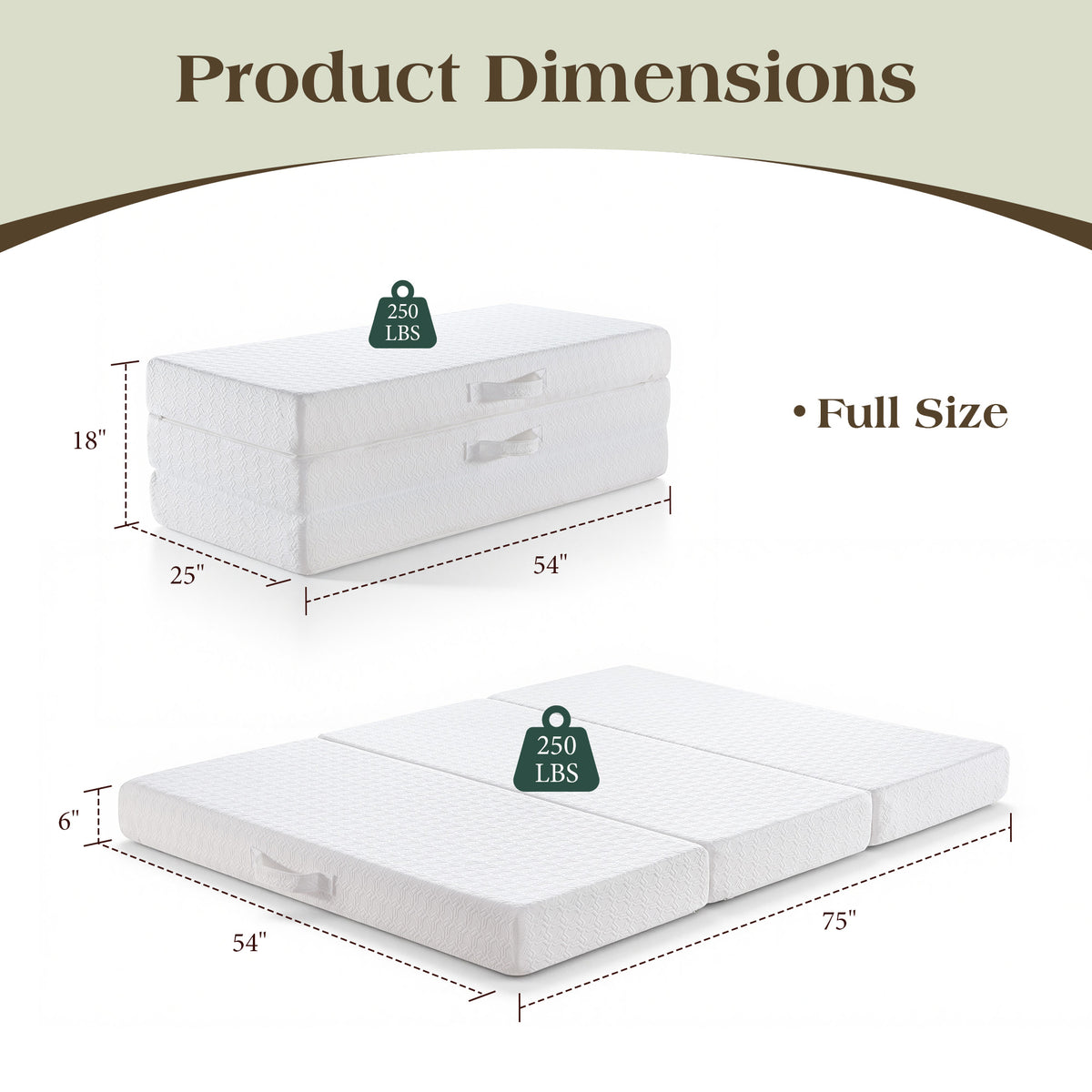 Fold Memory Foam Mattress Amerlife Full