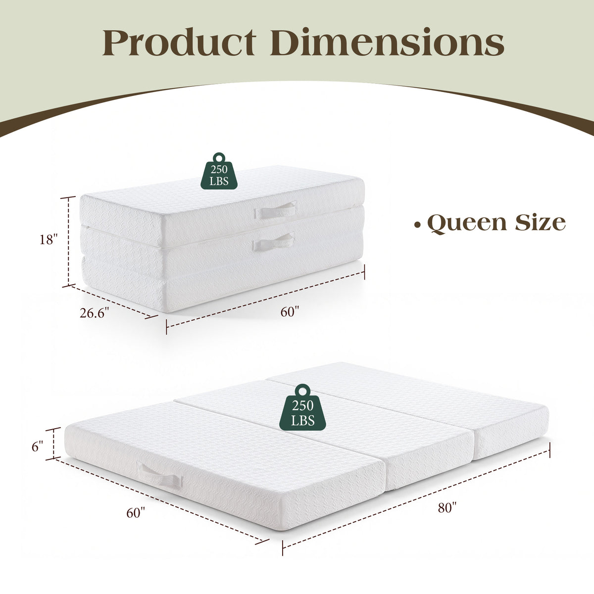 Fold Memory Foam Mattress Amerlife Queen