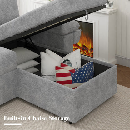 Flush Sectional Sofa Amerlife Grey