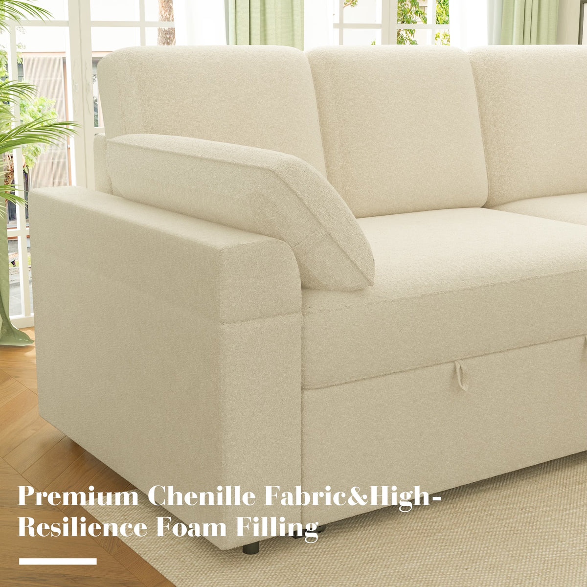 Flush Sectional Sofa Amerlife Beige