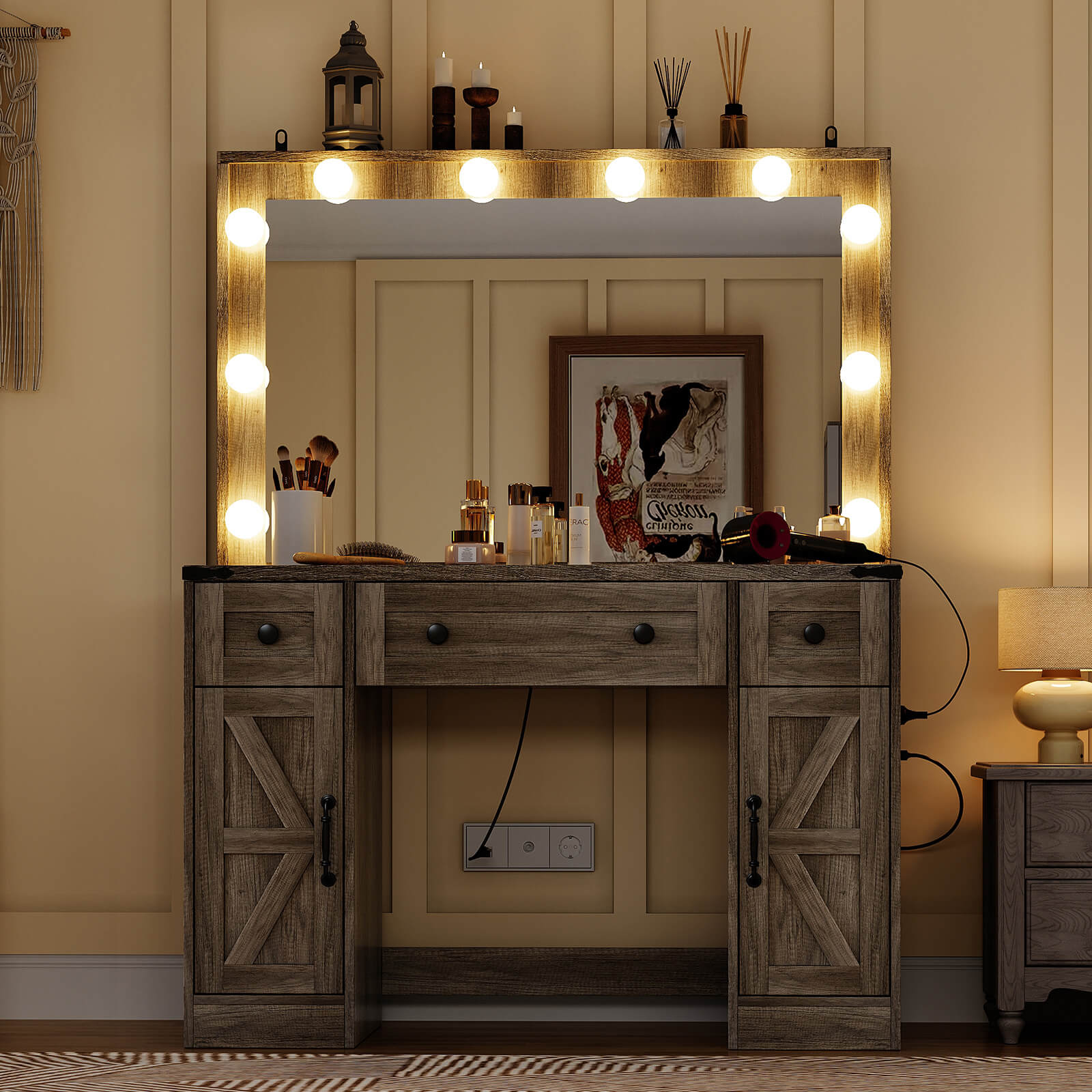Ciren 43" Makeup Vanity Amerlife