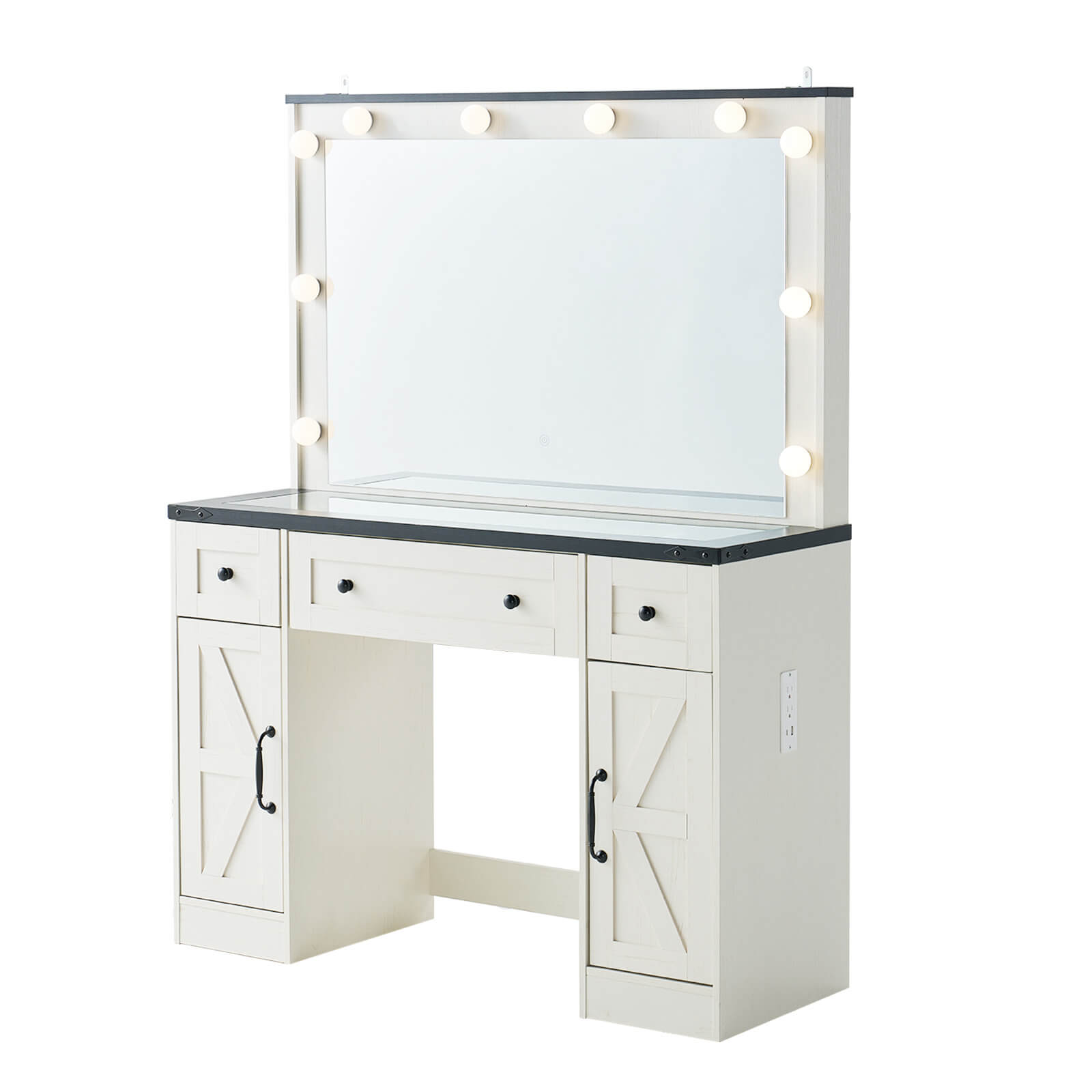 Ciren 43" Makeup Vanity-Antique White