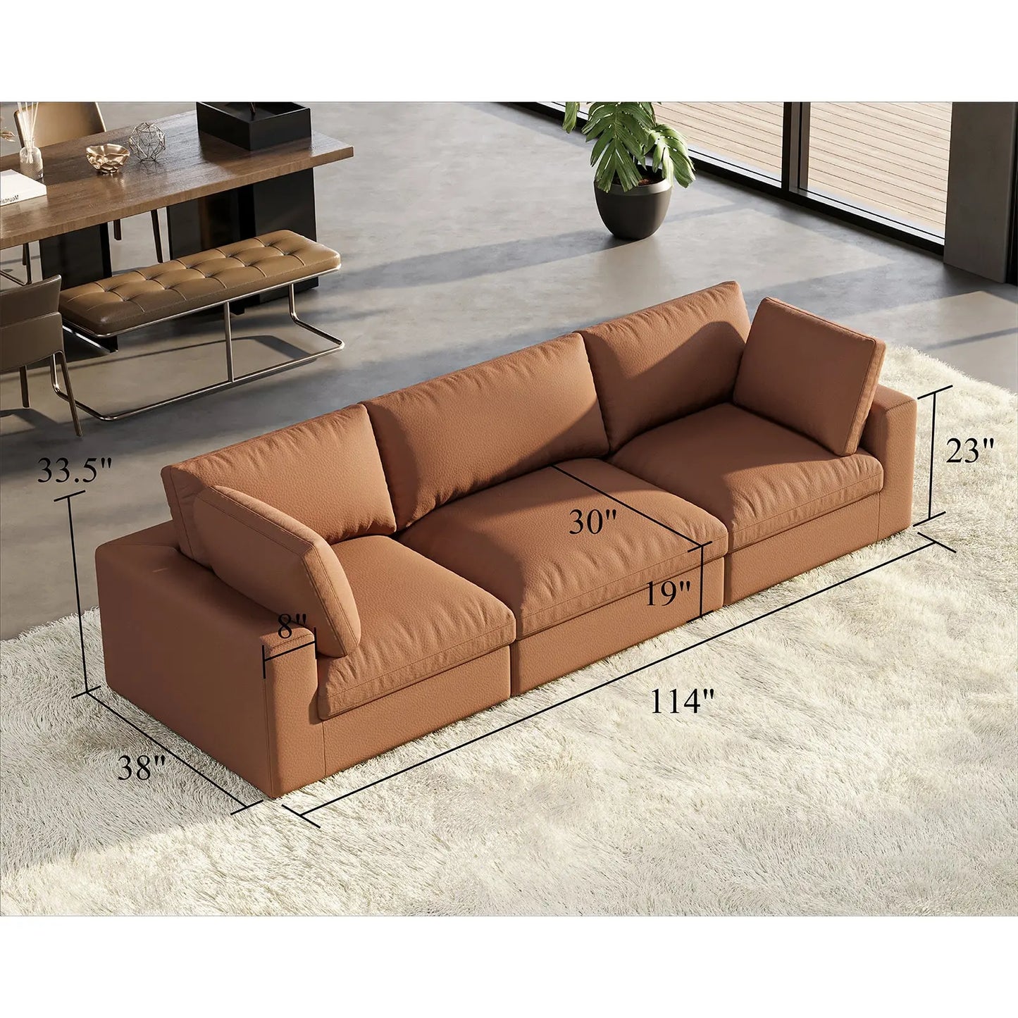 Montauk 3-Seater Sofa Amerlife