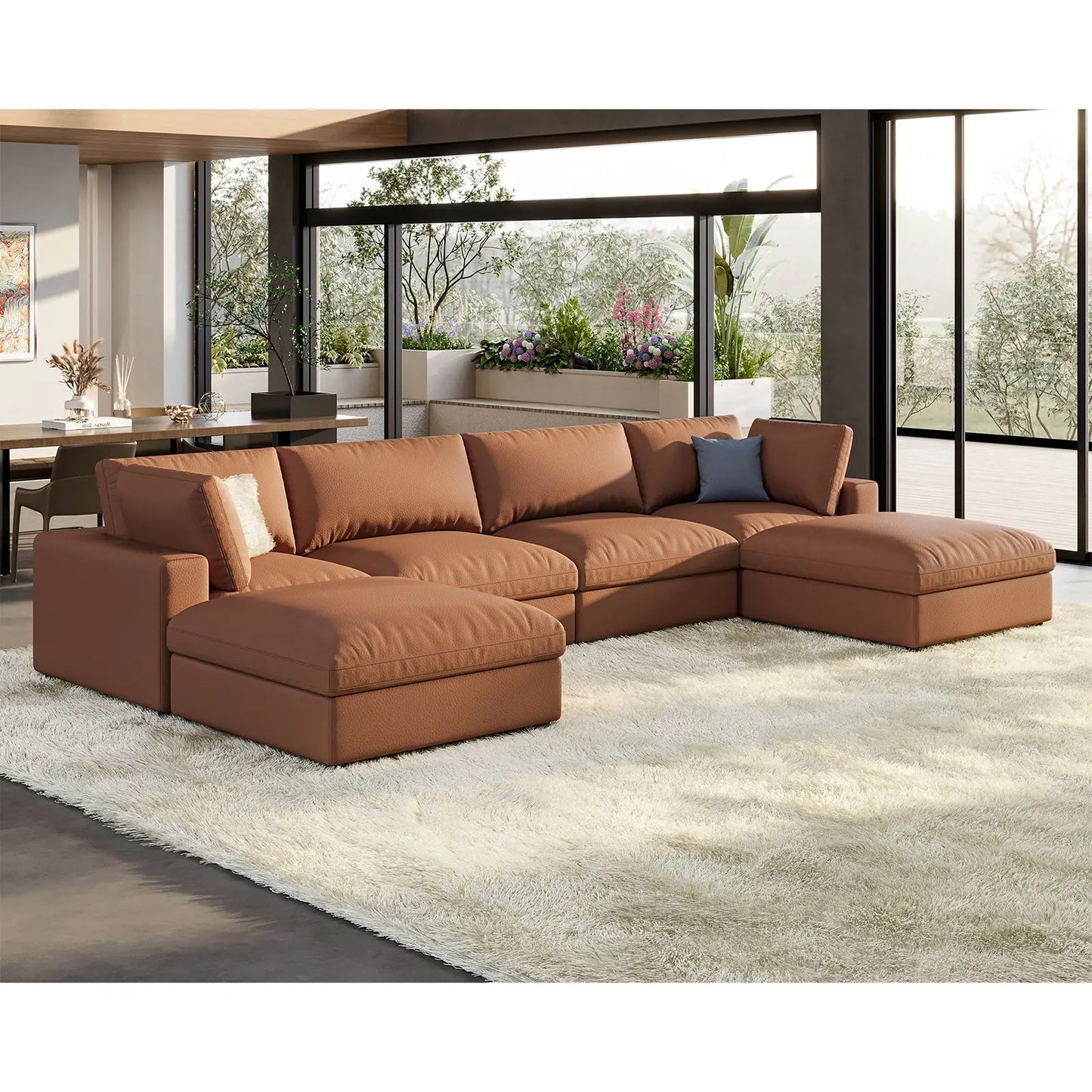 6 Seats U-Shape / Brown