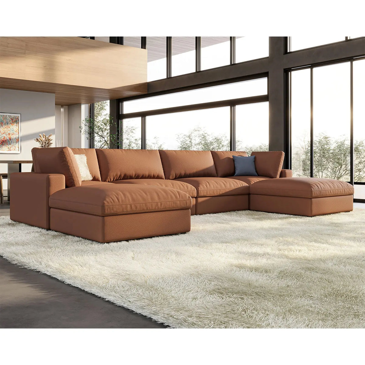 6 Seats U-Shape / Brown