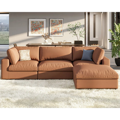 4 Seats L-Shape / Brown