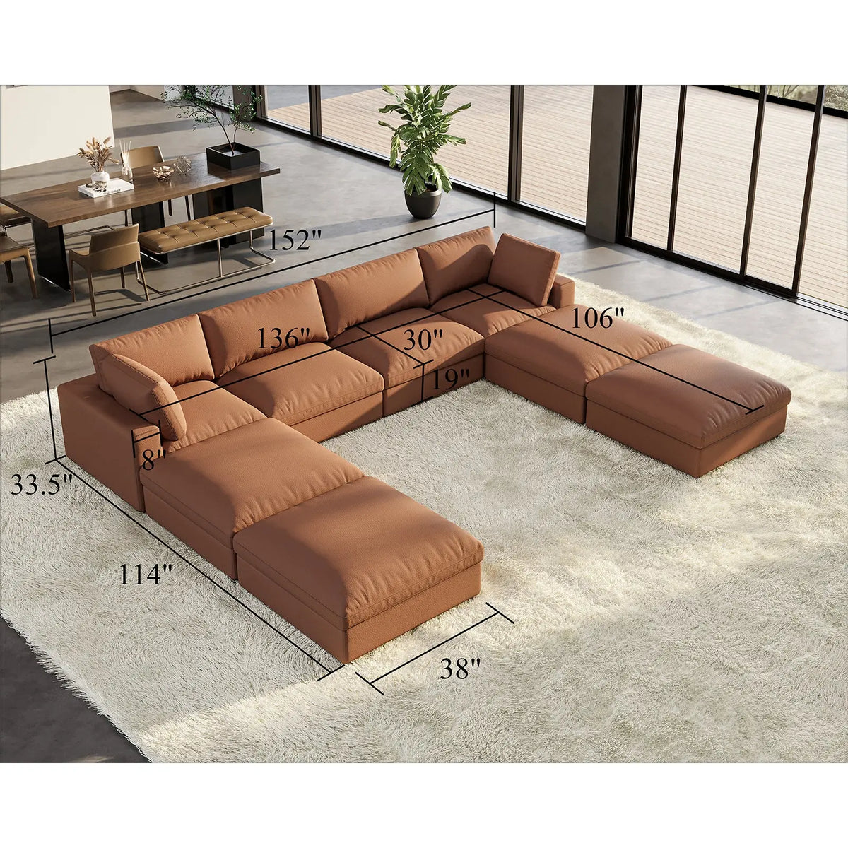 8 Seats Sleeper / Brown