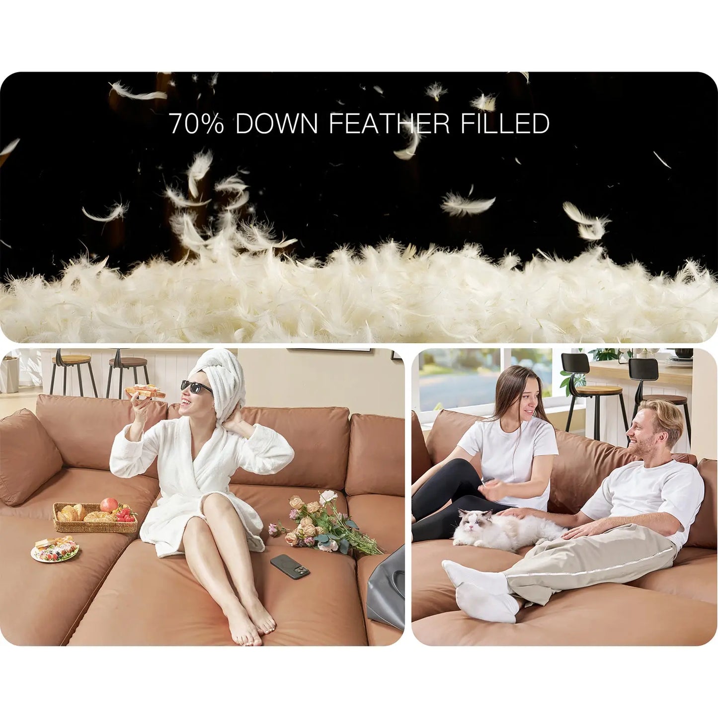 6 Seats U-Shape / Brown