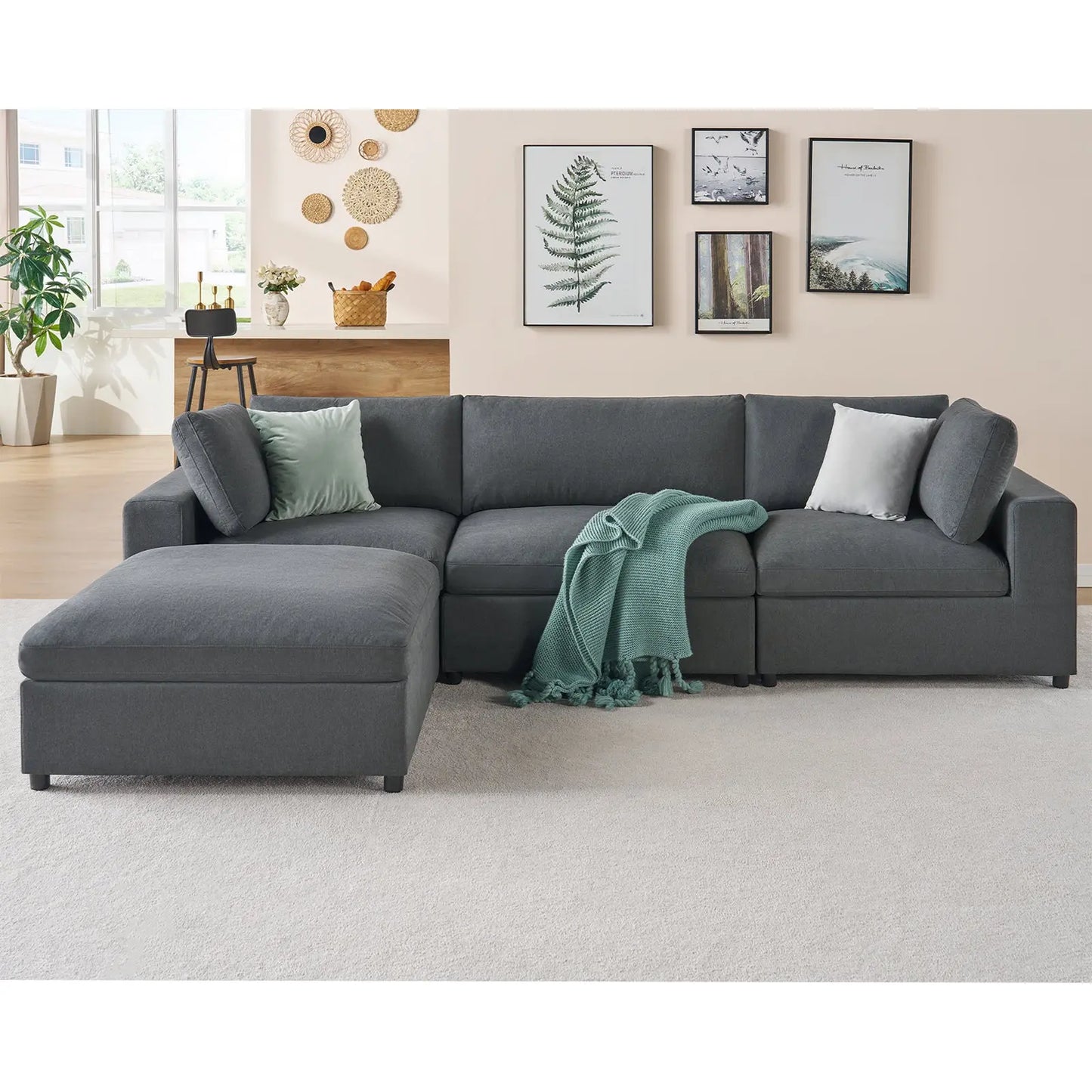 4 Seats L-Shape / Grey