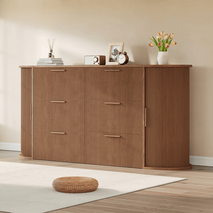 Fluturo Storage Murphy Bed Cabinet Amerlife Queen / Brown