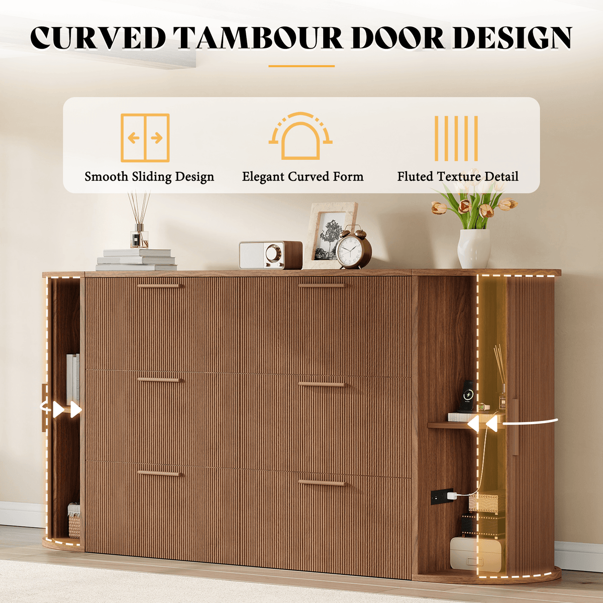 Fluturo Storage Murphy Bed Amerlife Queen / Brown