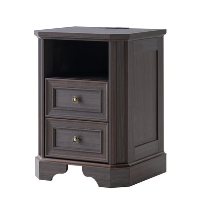 Somer Nightstand Bevel Shape - Pair / Golden Brown