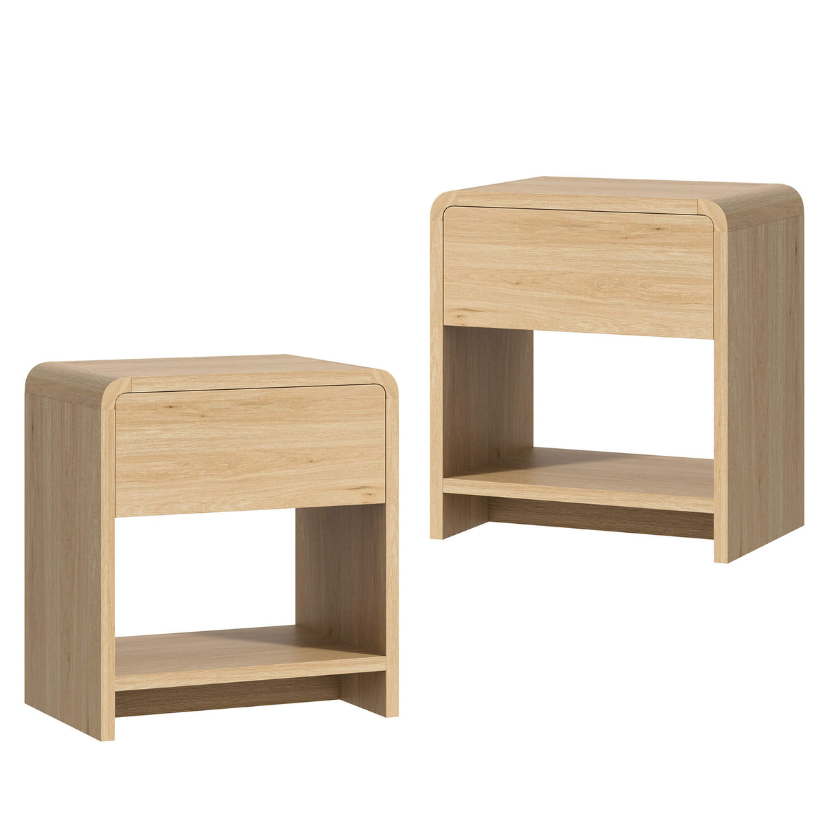 Orbia Nightstand Set with Drawer - Light_Oak