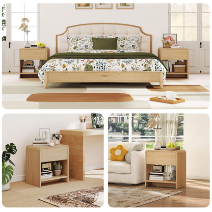 Orbia Nightstand Set with Drawer - Light_Oak