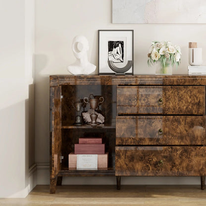 Orlando 60'' High Gloss Buffet Amerlife Dark Brown