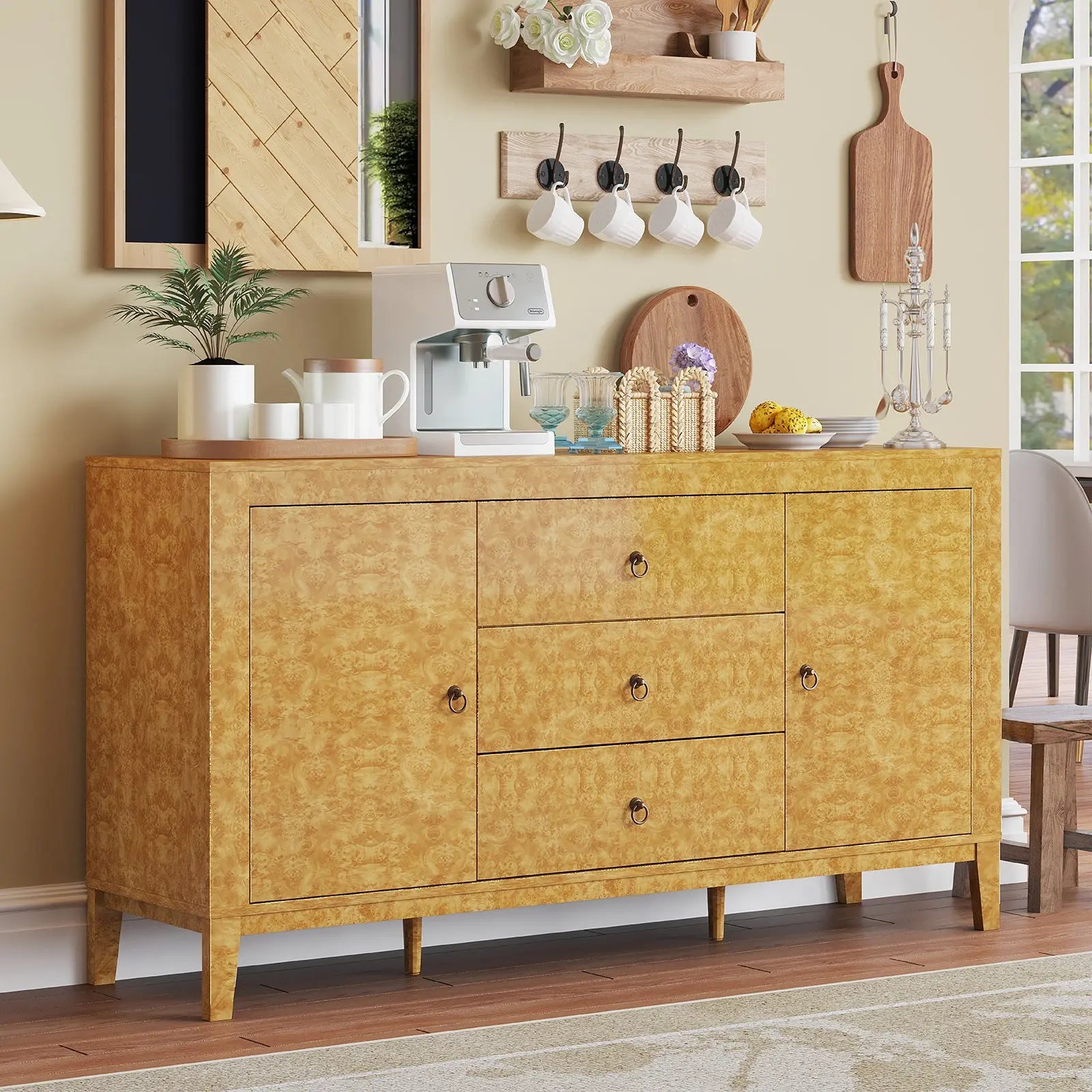 Orlando 60'' High Gloss Buffet Amerlife Light Yellow