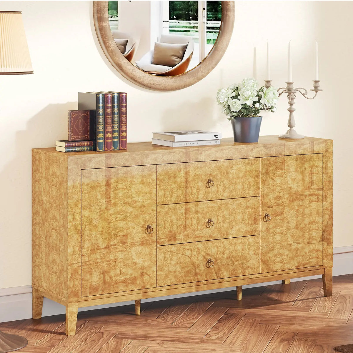 Orlando 60'' High Gloss Buffet Amerlife Light Yellow