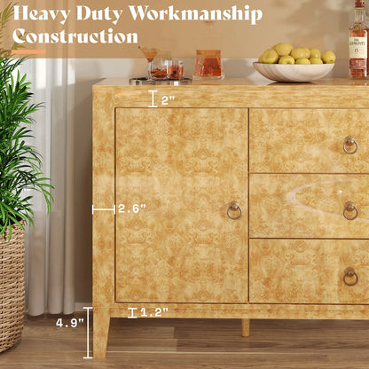 Orlando 60'' High Gloss Buffet Amerlife Light Yellow