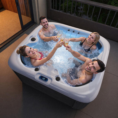 Amerlife Plug & Play Outdoor Hot Tub-4-Person 