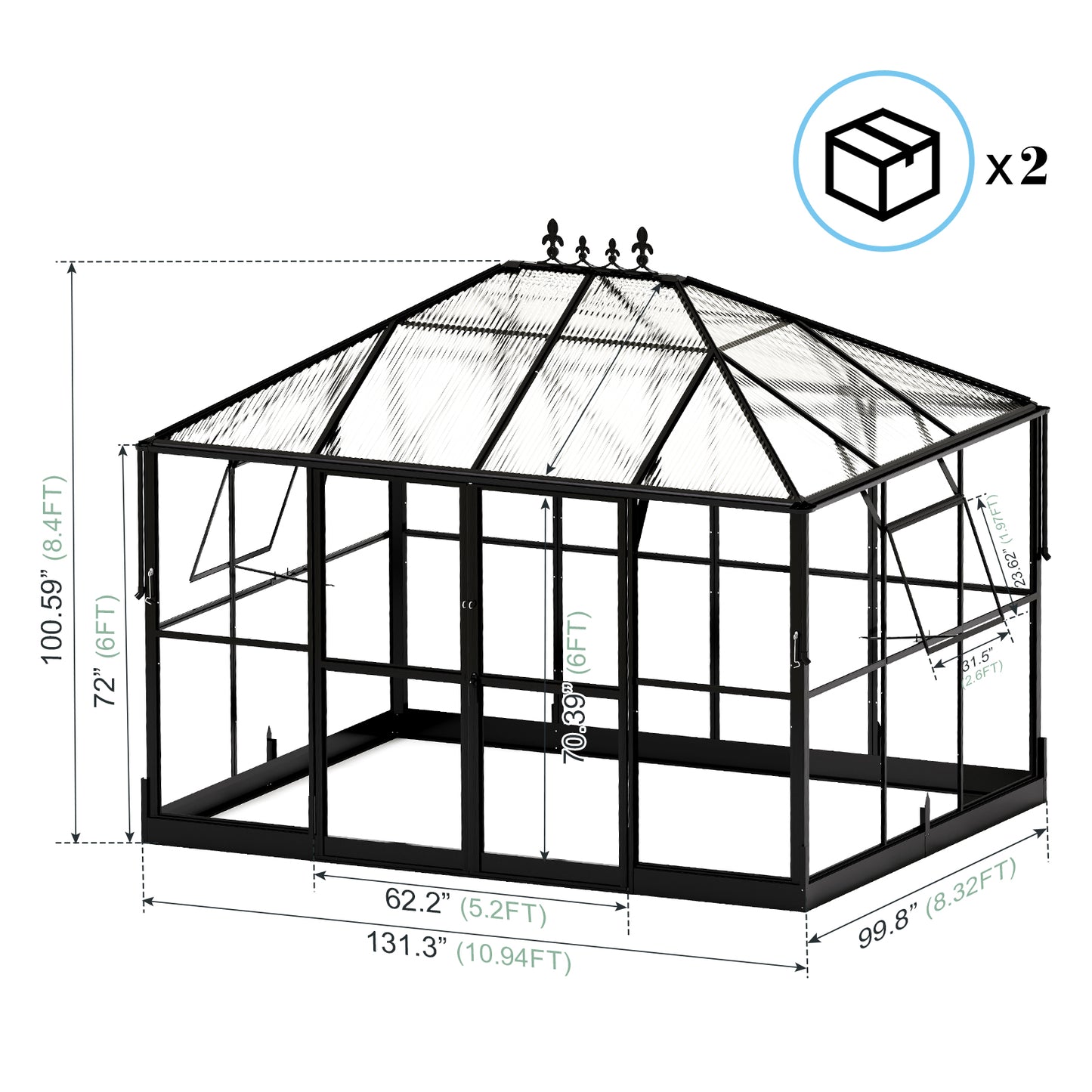 10.9*8.3FT Transparent