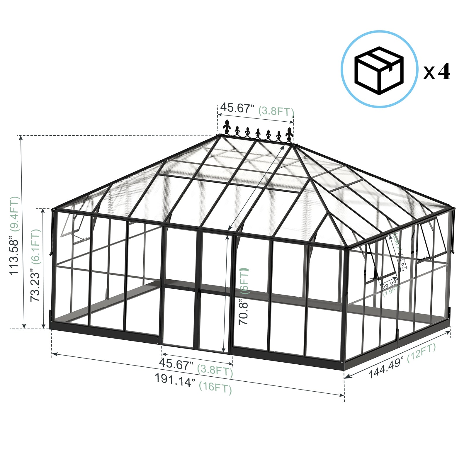 16*12FT Transparent