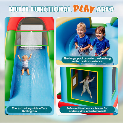 Flume Inflatable Bounce House Amerlife 252×139×122 Inch-PVC