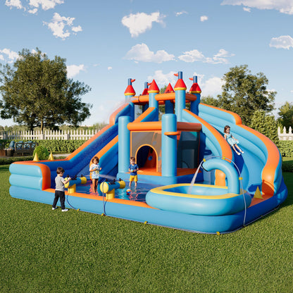Flume Inflatable Bounce House Amerlife 179.1×169.3×108.3 Inch-Oxford Fabric