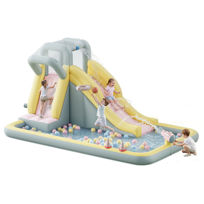 Flume Inflatable Bounce House Amerlife 154x106x75 Inch-Oxford Fabric