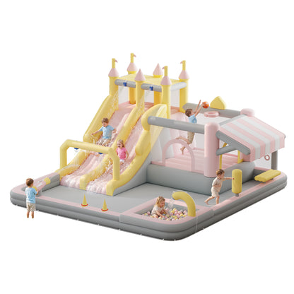 Flume Inflatable Bounce House Amerlife 184x173x94 Inch-Oxford Fabric