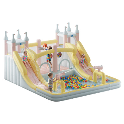 Flume Inflatable Bounce House Amerlife 177x163x94 Inch-Oxford Fabric