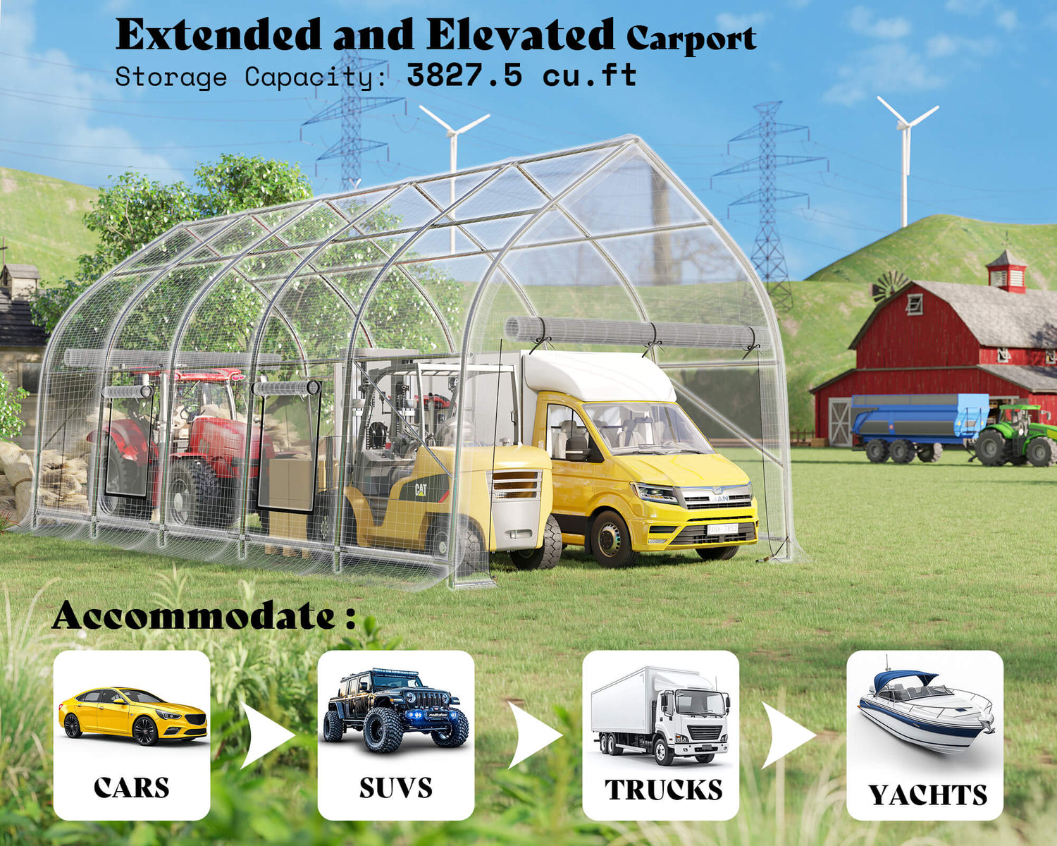 Castrel Portable Carport Shed
