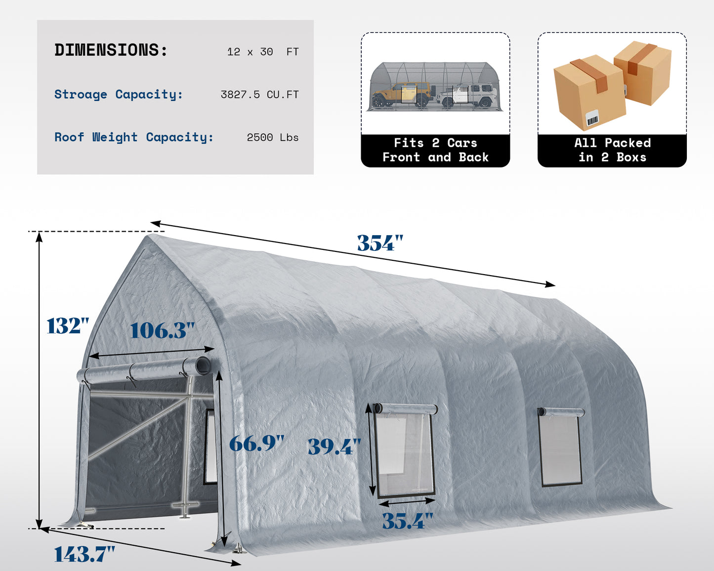 Castrel Portable Carport Shed