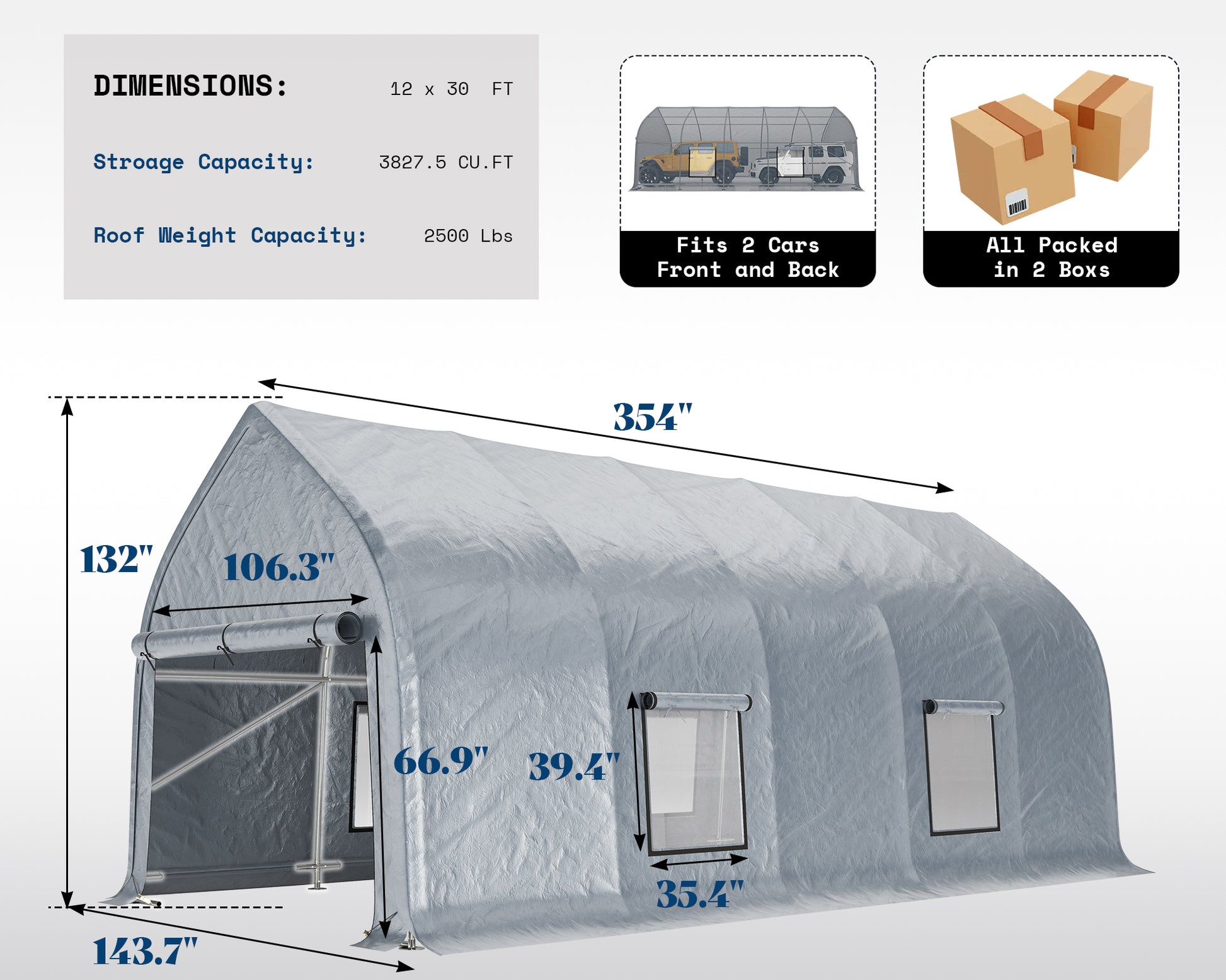 Castrel Portable Carport Shed