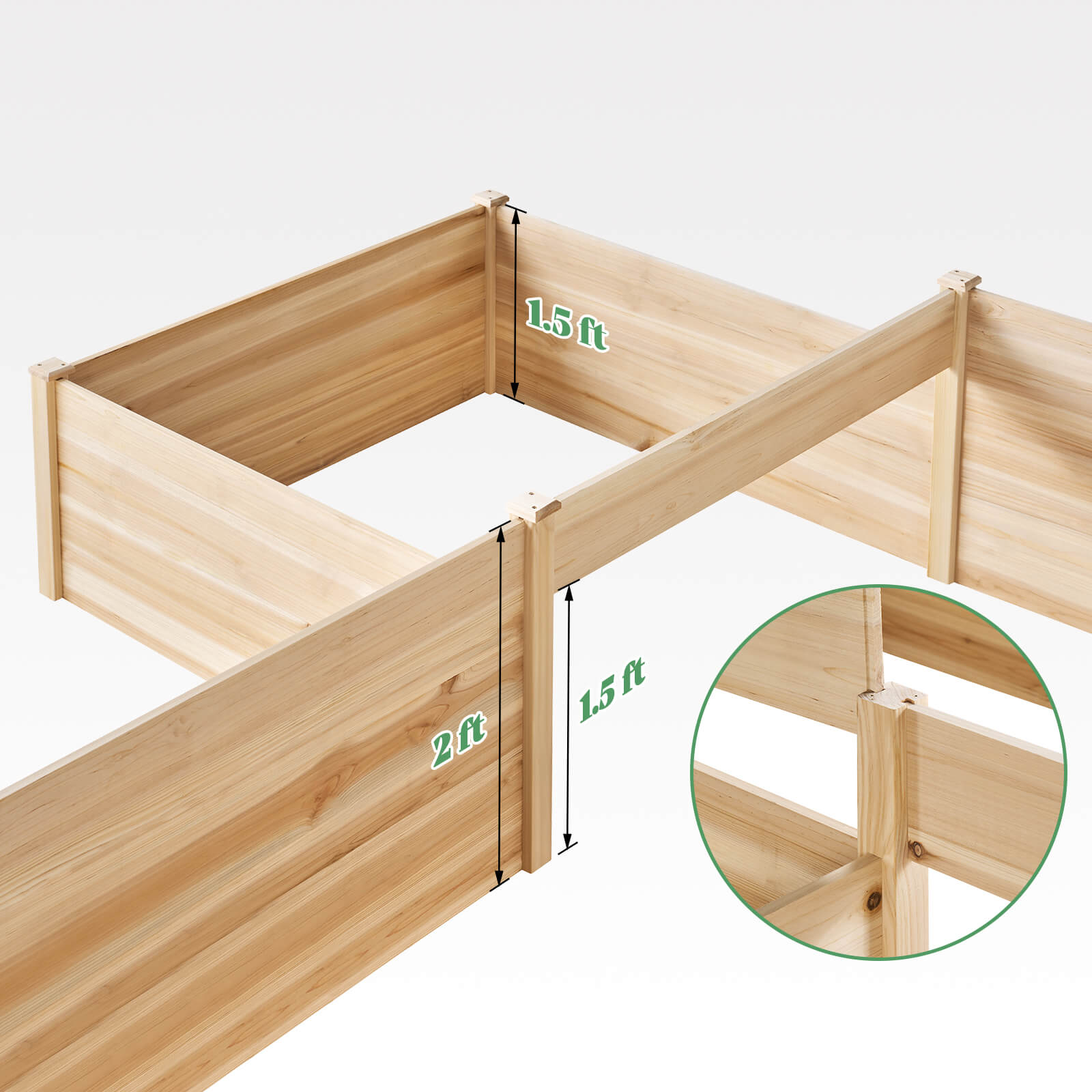 Marigold H-Shaped Raised Bed - Amerlife