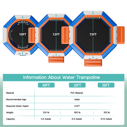 Inflatable Water Trampoline 10FT