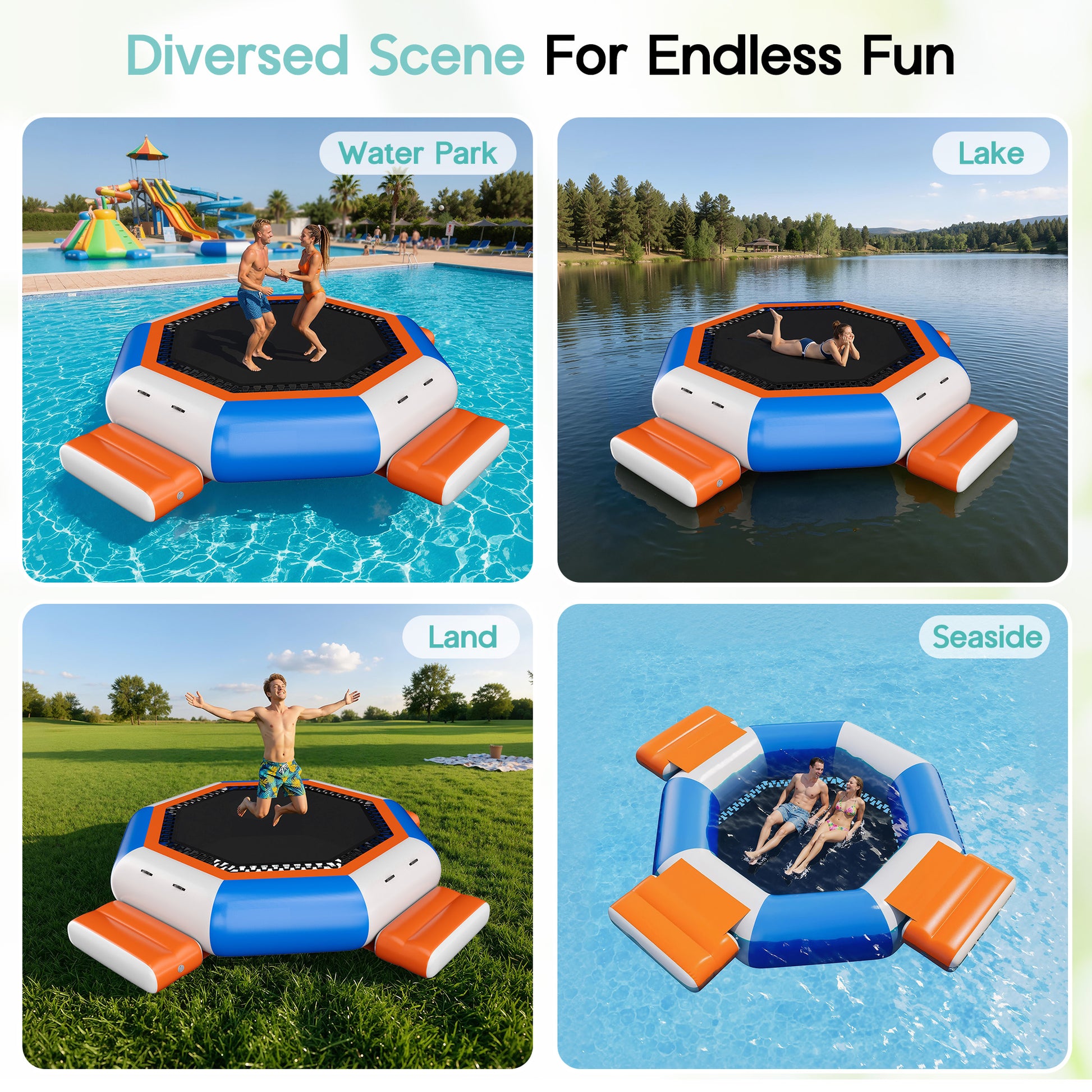 Inflatable Water Trampoline 15FT