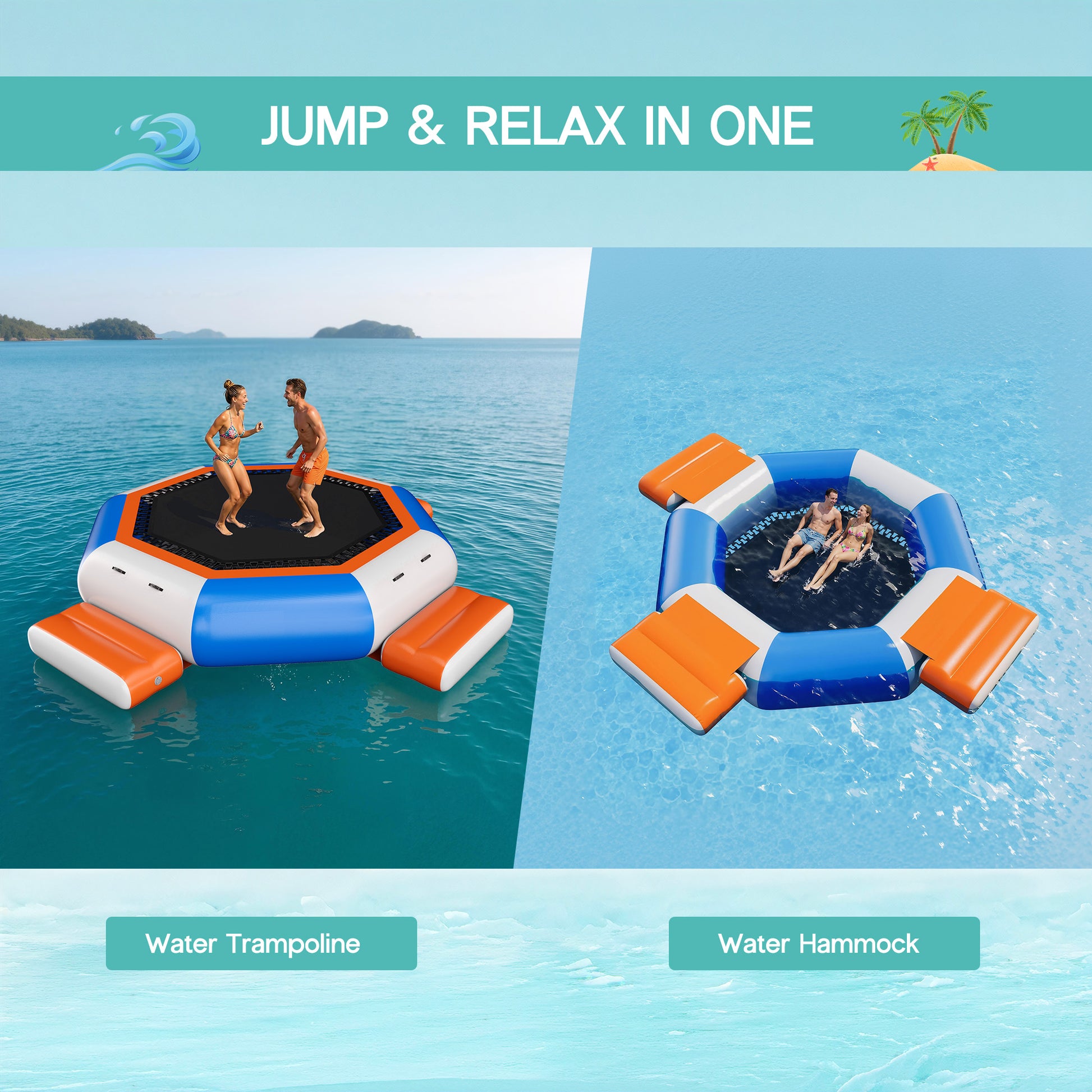 Inflatable Water Trampoline 15FT