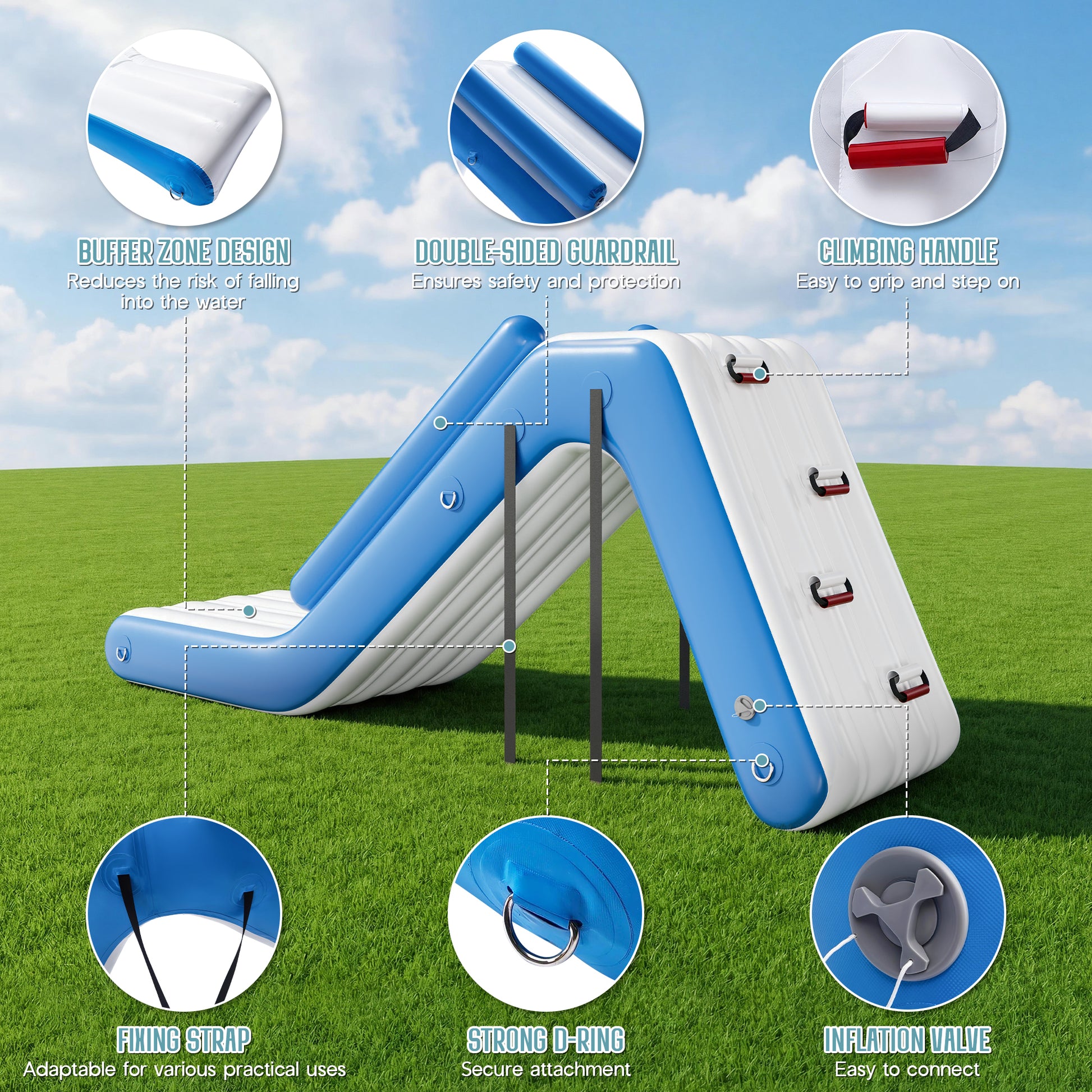 Inflatable Floating Water Slide - 10FT
