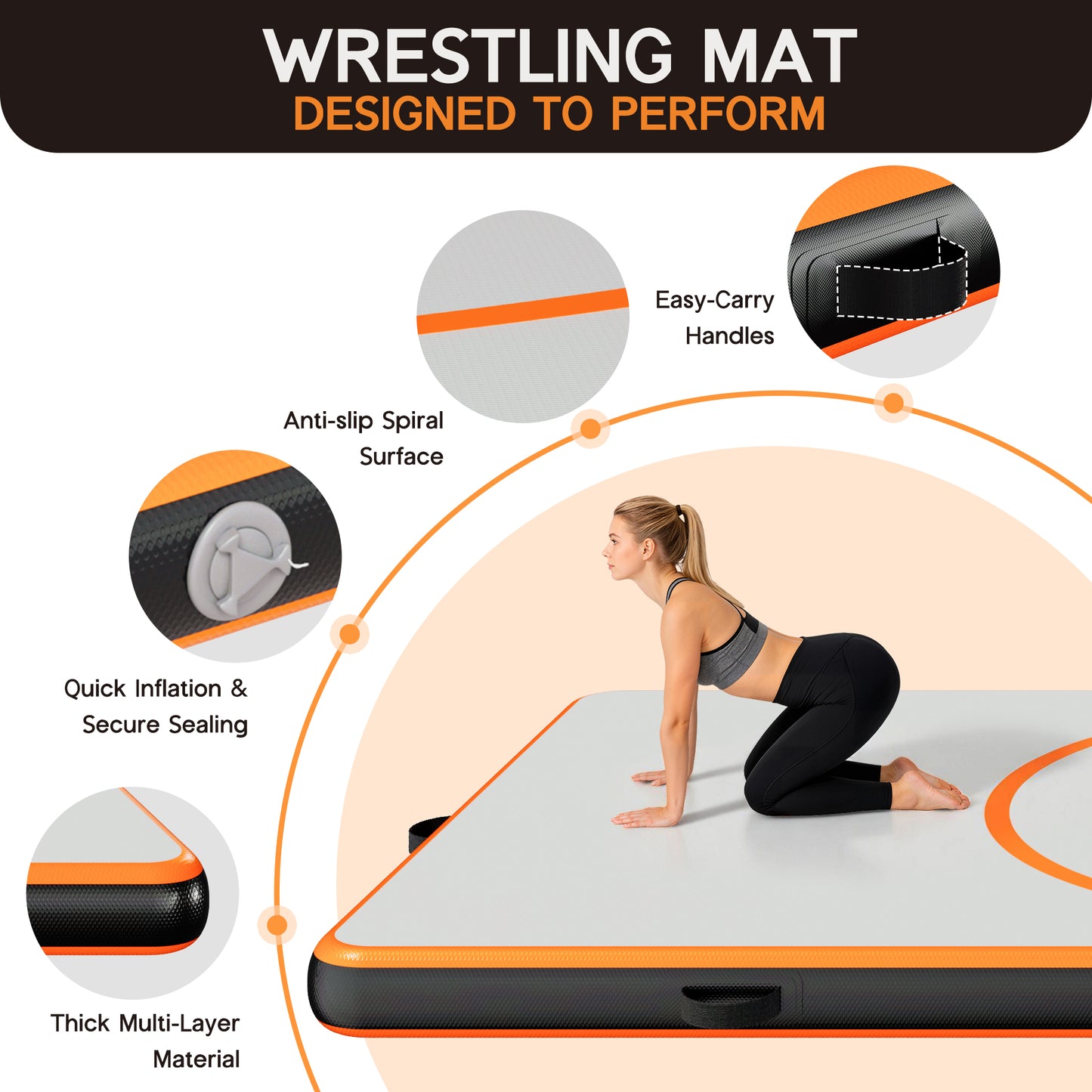 Waterproof Inflatable Wrestling Mat-10x5 FT