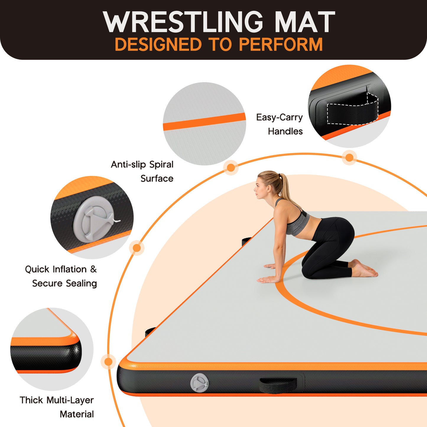 Waterproof Inflatable Wrestling Mat-13x13 FT