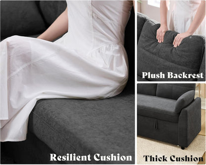 Vireli  Convertible Sofa Bed -Gray