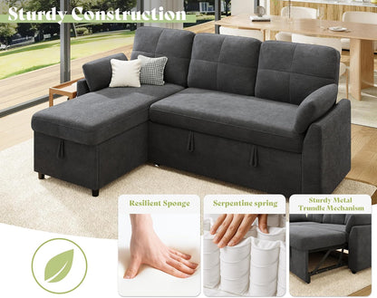 Vireli  Convertible Sofa Bed -Gray