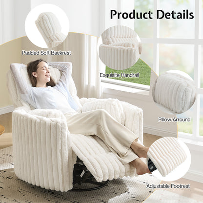 Foss Power Recliner Chair Amerlife-Corduroy Cream